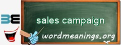 WordMeaning blackboard for sales campaign